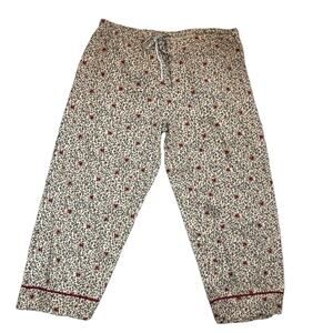 Pillow Talk Animal Floral Print Flowy Comfy Pajama Lounge Pants Size Medium
